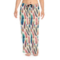 Stylish Cozy Women’s Pajama Pants - Bohemian Feather Print - DipaliZ