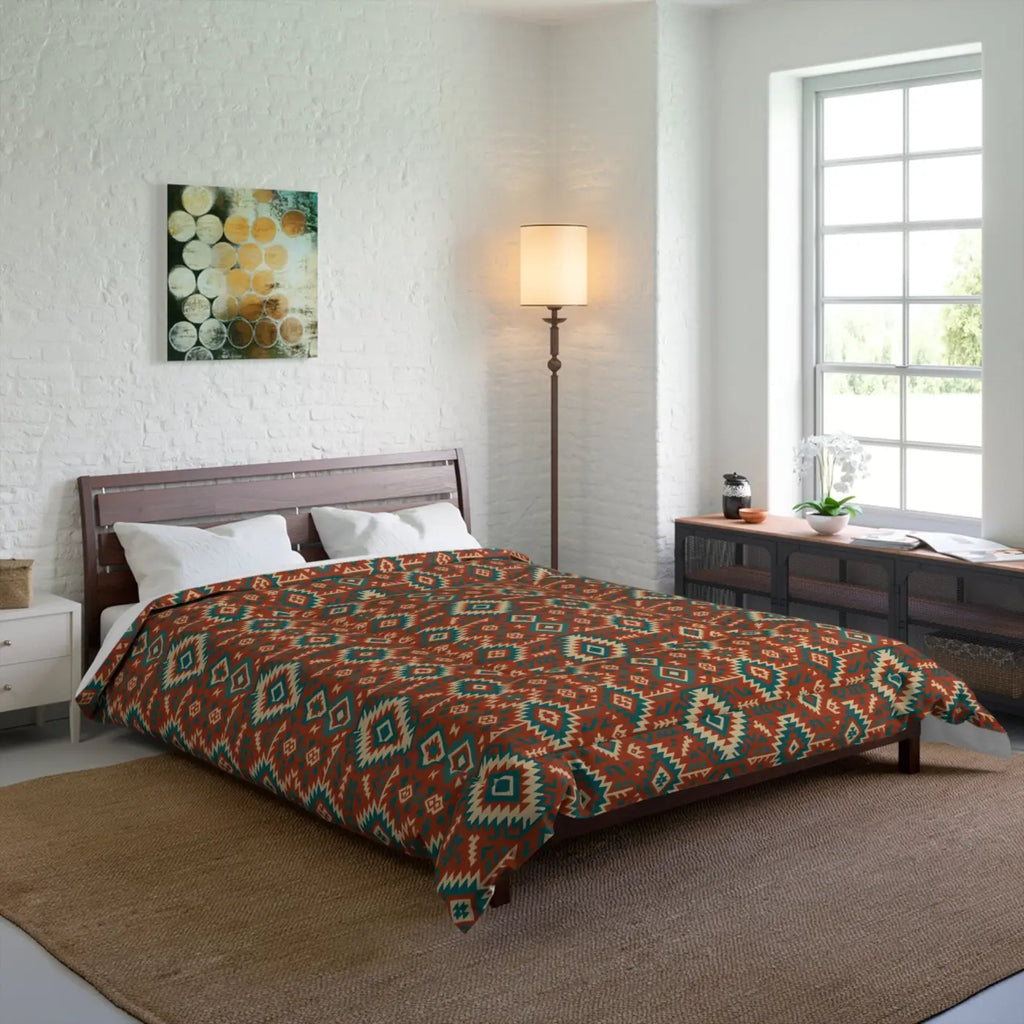 Bohemian Geometric Comforter - Cozy Hygge Microfiber - DipaliZ