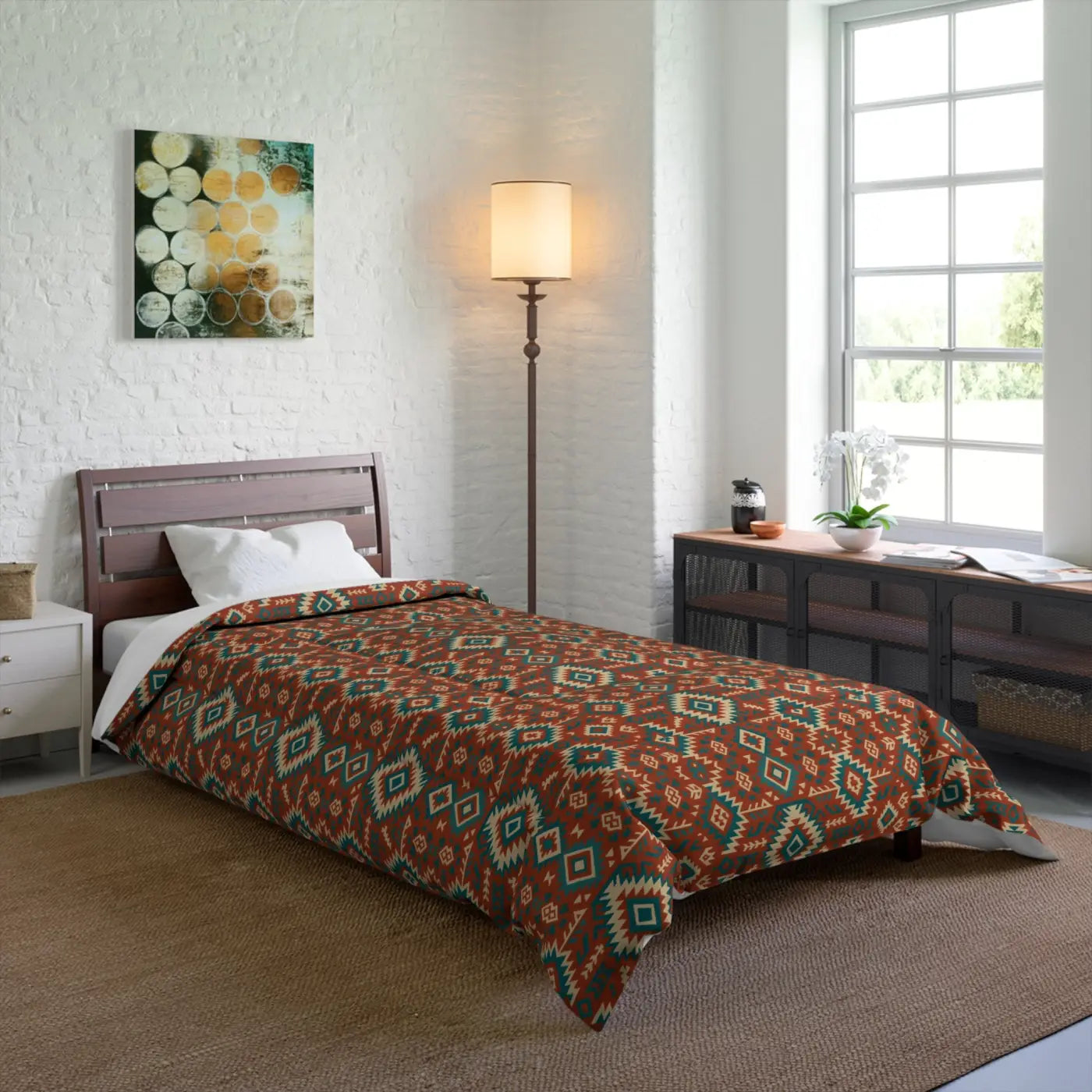 Bohemian Geometric Comforter - Cozy Hygge Microfiber - DipaliZ
