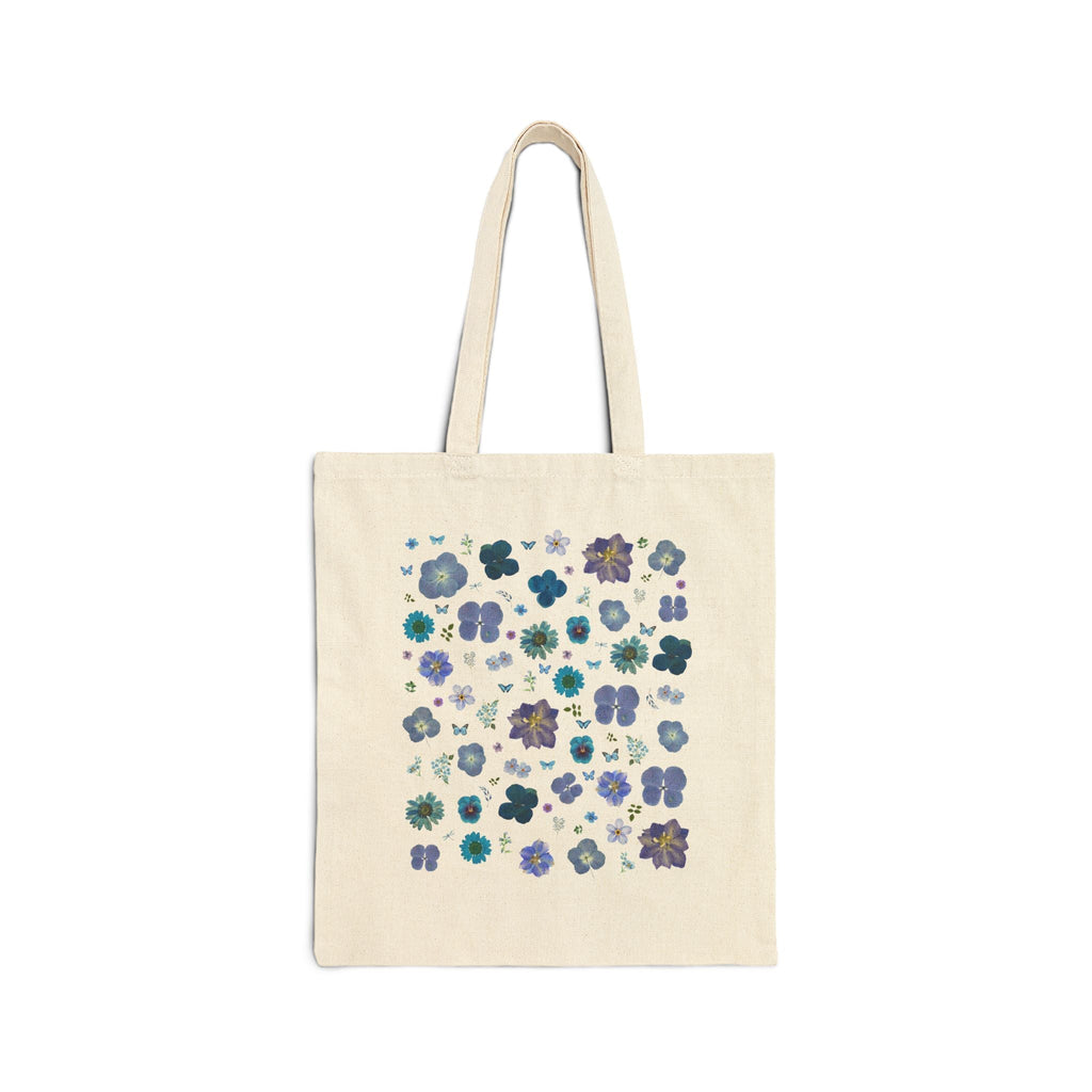 Boho Pressed Flowers Tote Bag
