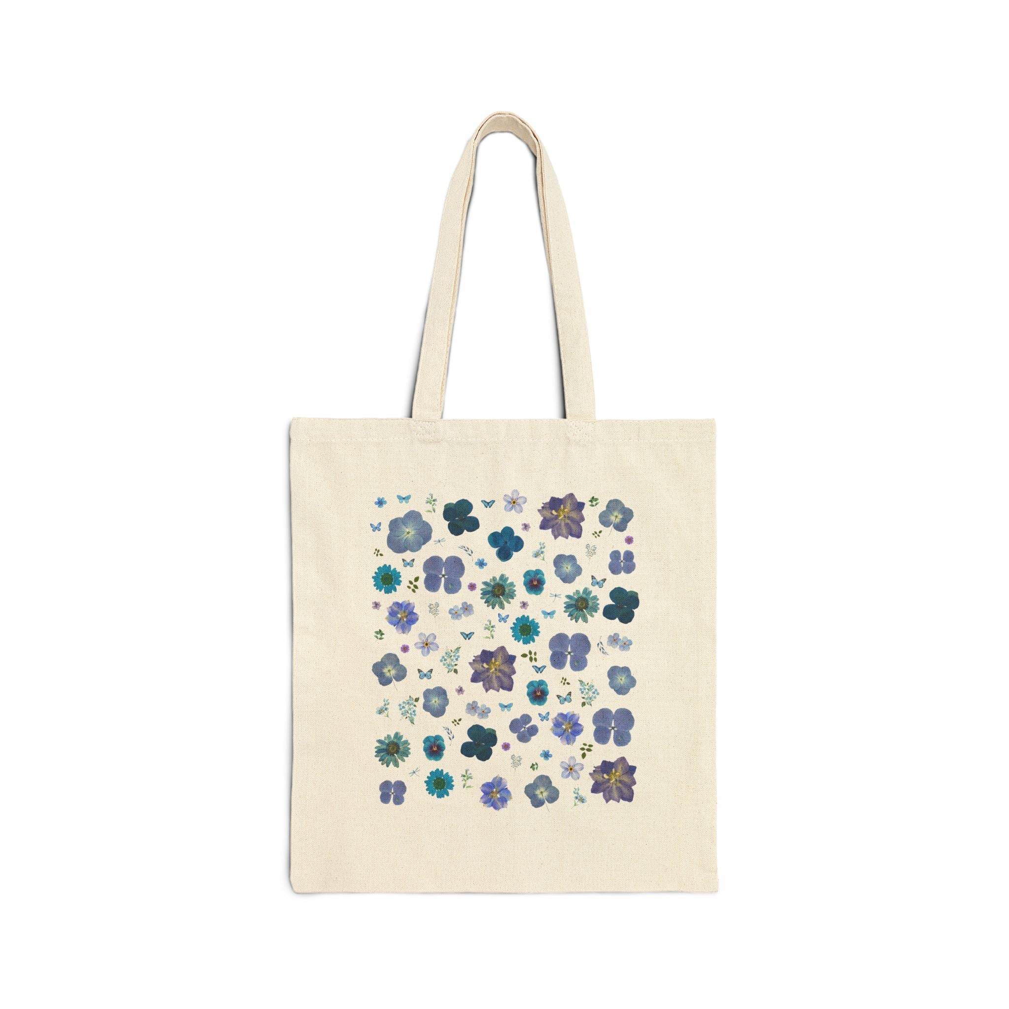Boho Pressed Flowers Tote Bag