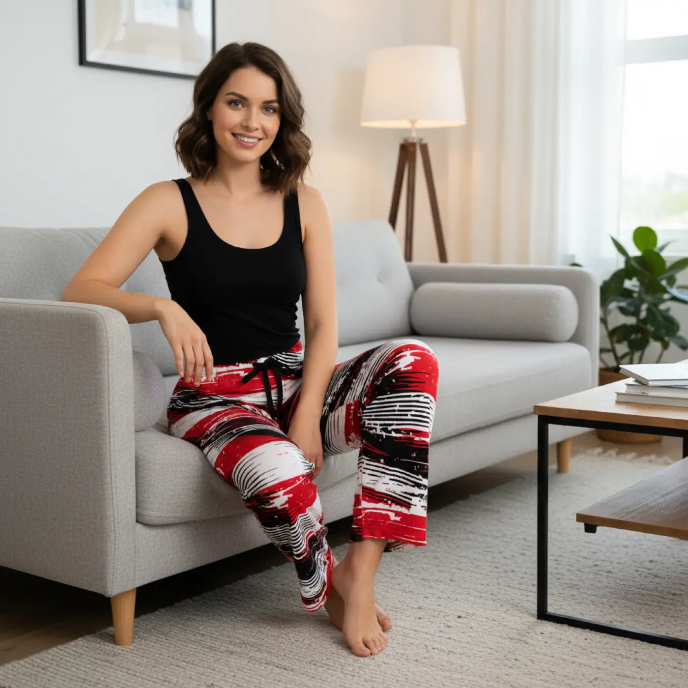 Vibrant Bold Striped Pajama - Adjustable Drawstring Waist - DipaliZ