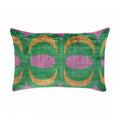 Bongo Silk Velvet Ikat Throw Pillow, 16" X 24"