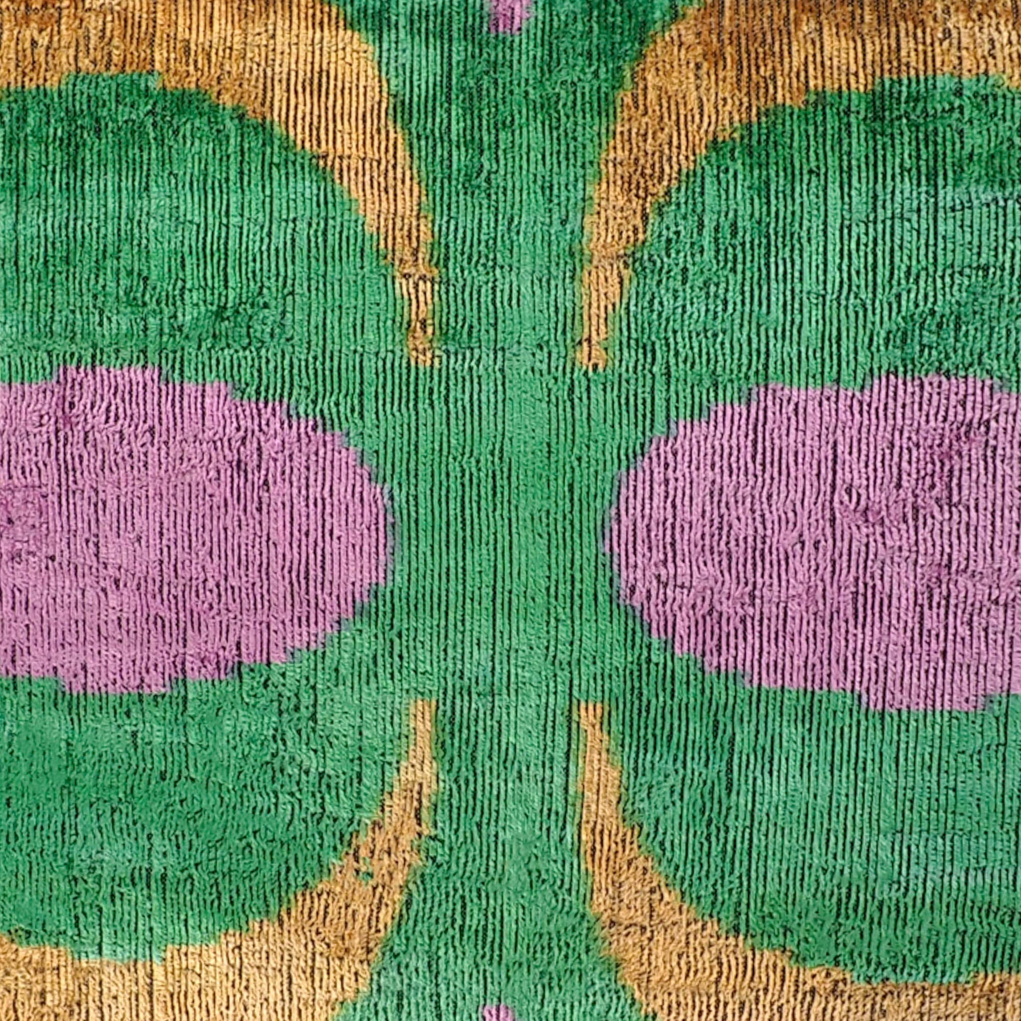 Bongo Silk Velvet Ikat Throw Pillow, 16" X 24"