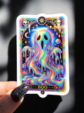 Boo Halloween Tarot Card Sticker
