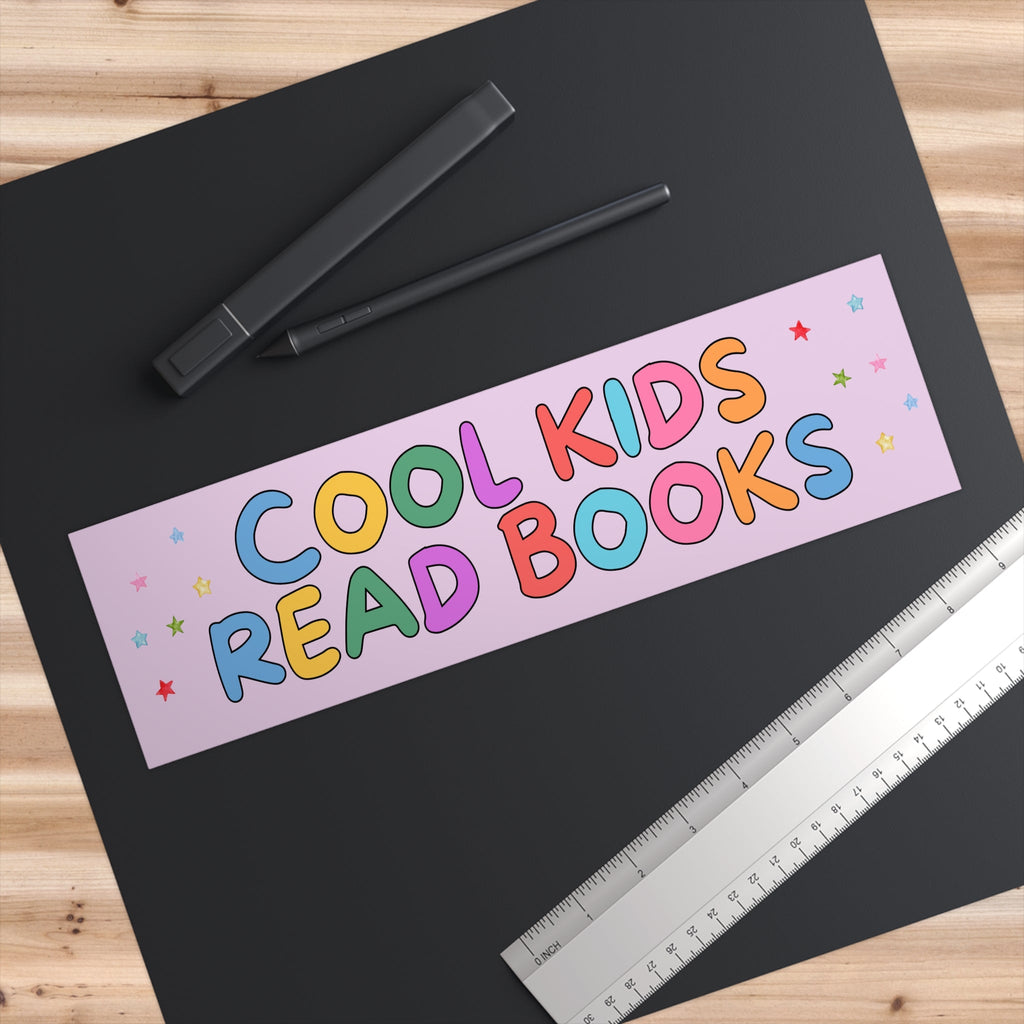 Cool Kids Read Books Bumper Sticker