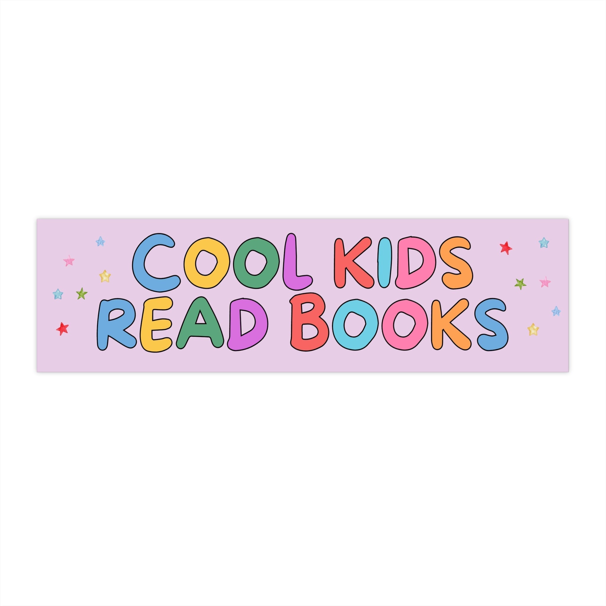 Cool Kids Read Books Bumper Sticker