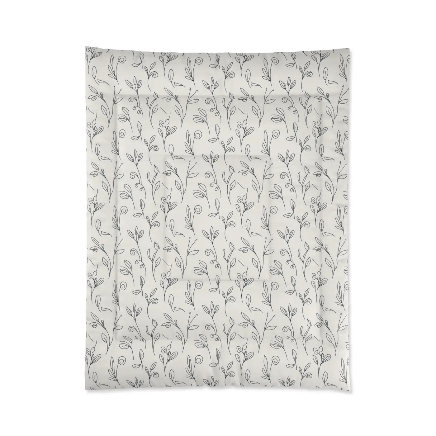Botanical Gray Vine Comforter - Soft Microfiber - DipaliZ