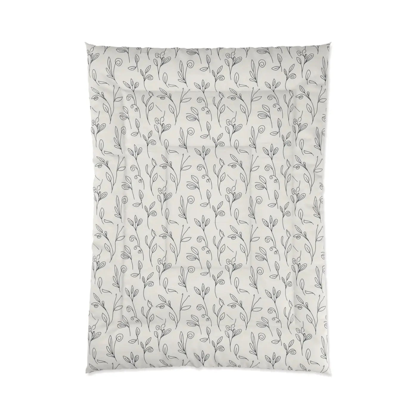 Botanical Gray Vine Comforter - Soft Microfiber - DipaliZ