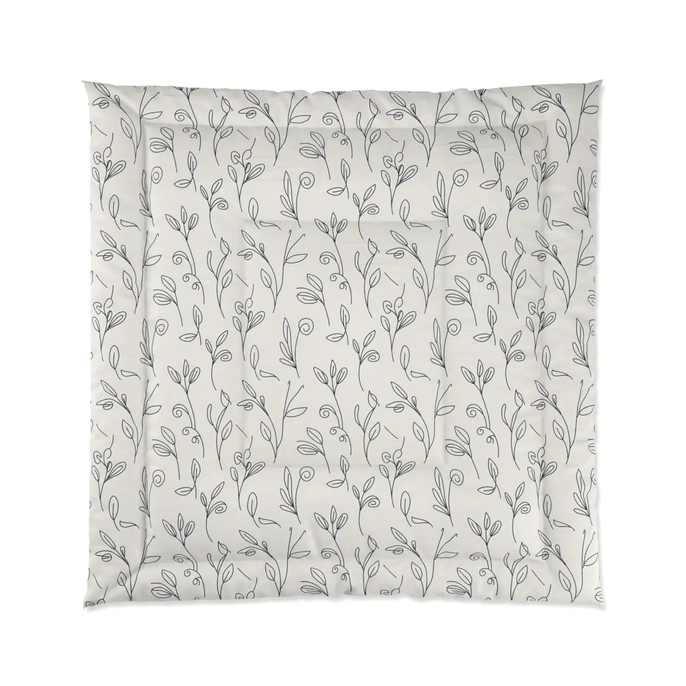 Botanical Gray Vine Comforter - Soft Microfiber - DipaliZ