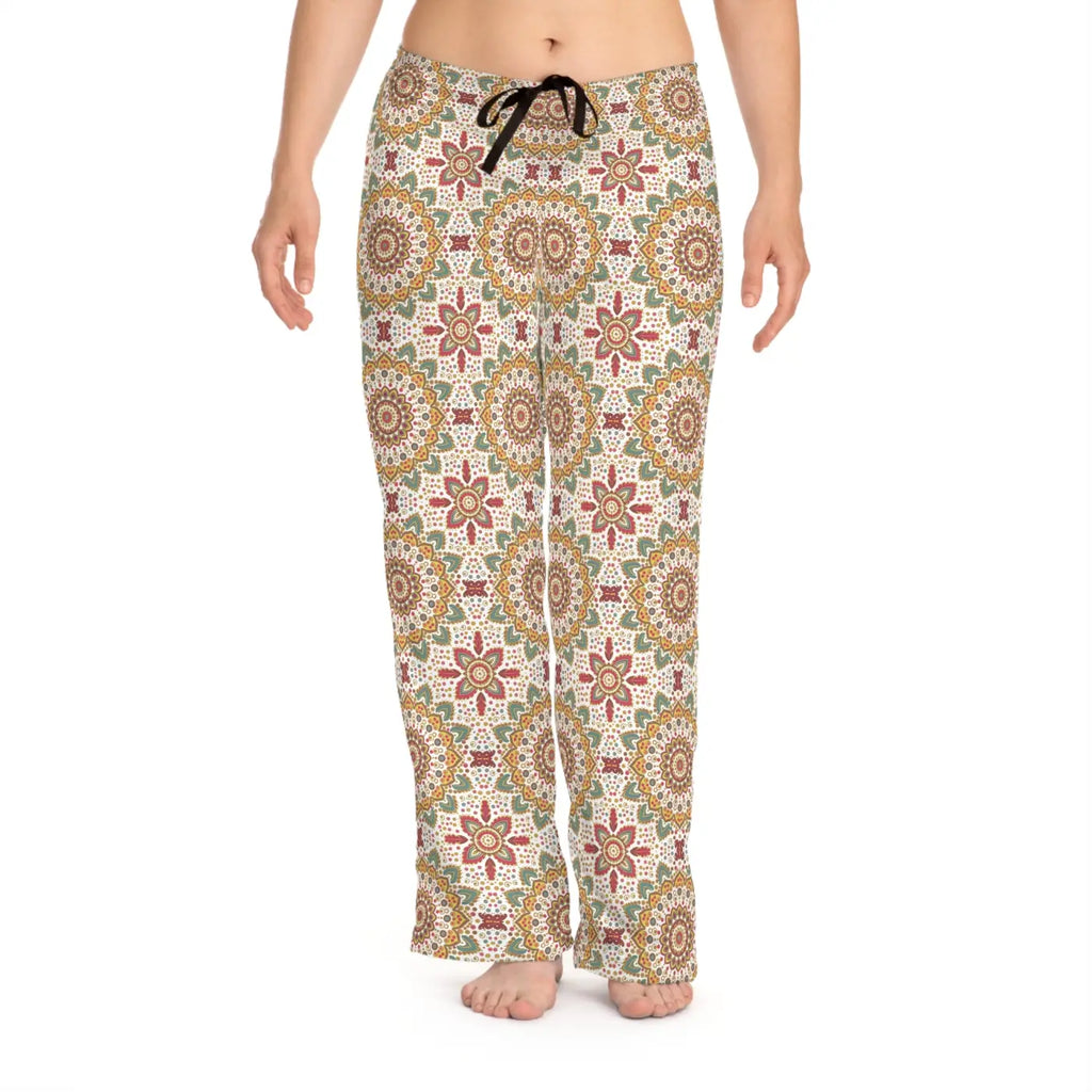 Soft Women’s Pajama Pants - Bright Geometrical Pattern - DipaliZ