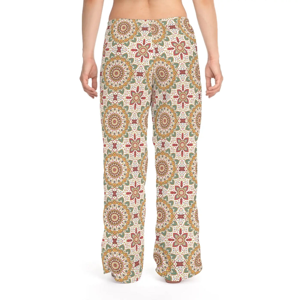 Soft Women’s Pajama Pants - Bright Geometrical Pattern - DipaliZ