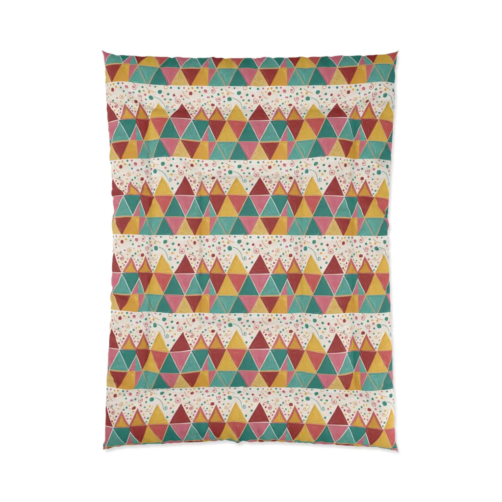 Vibrant Geometrical Triangle Polyester Comforter - DipaliZ