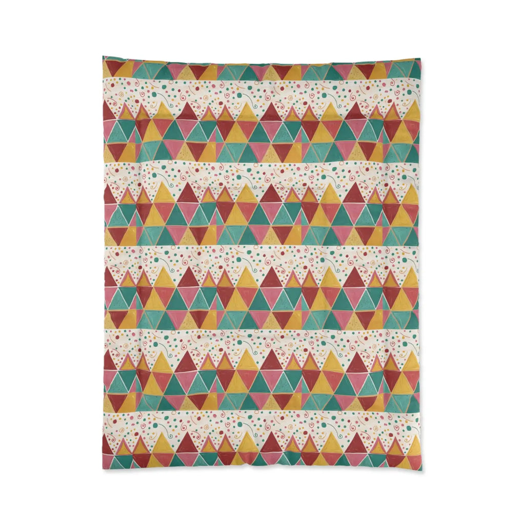 Vibrant Geometrical Triangle Polyester Comforter - DipaliZ