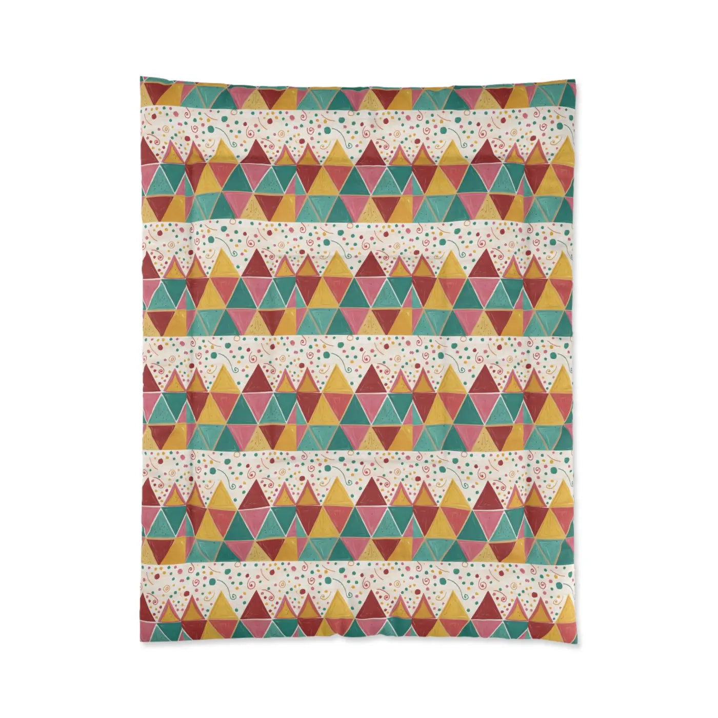 Vibrant Geometrical Triangle Polyester Comforter - DipaliZ