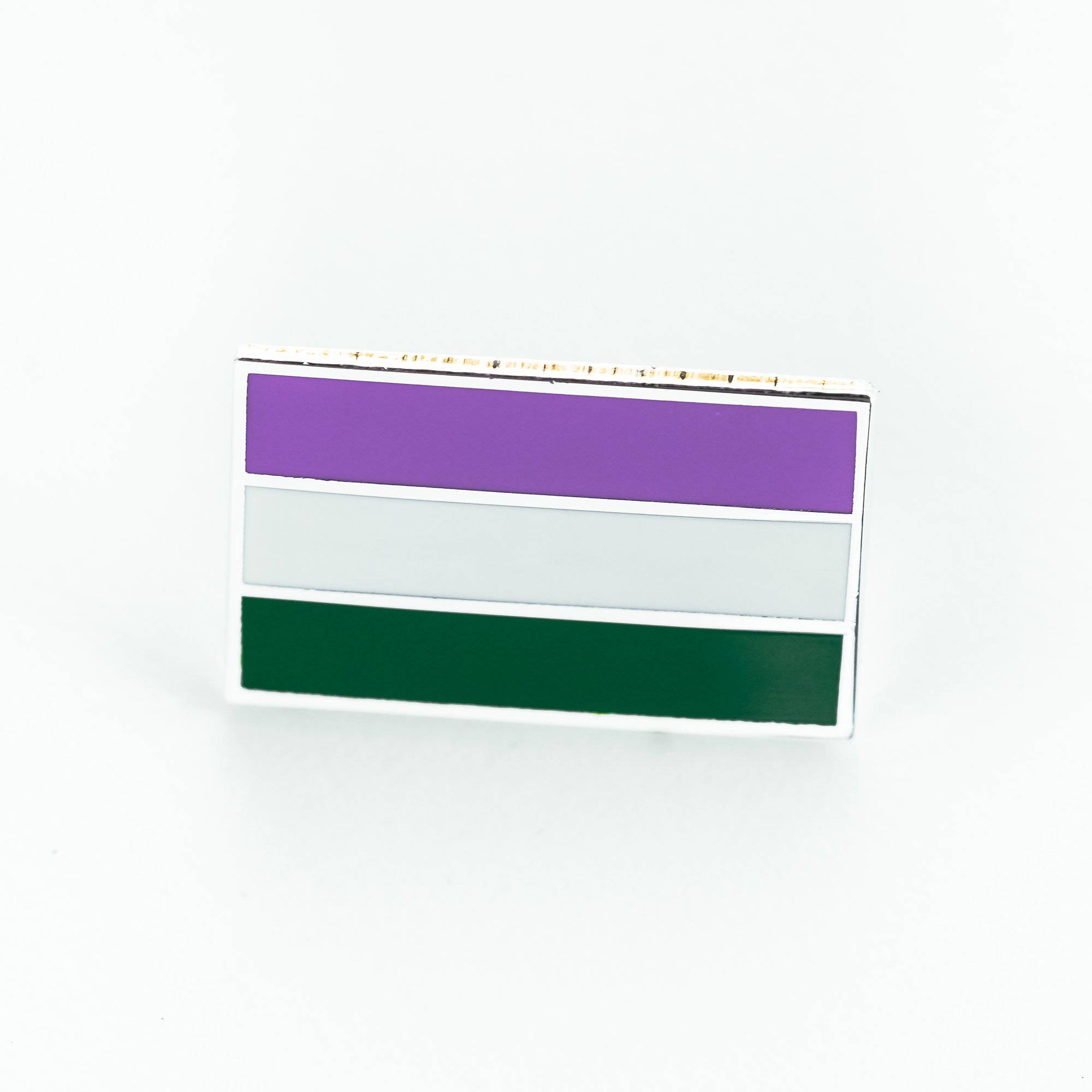 Genderqueer Pride Pin - Hard Enamel Lapel Pin With Secure Double Posts