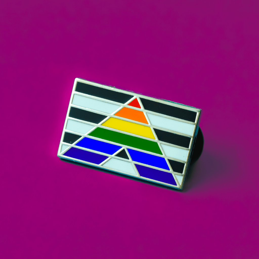 LGBTQ Ally Pride Pin – Hard Enamel Lapel Pin With Secure Double Posts