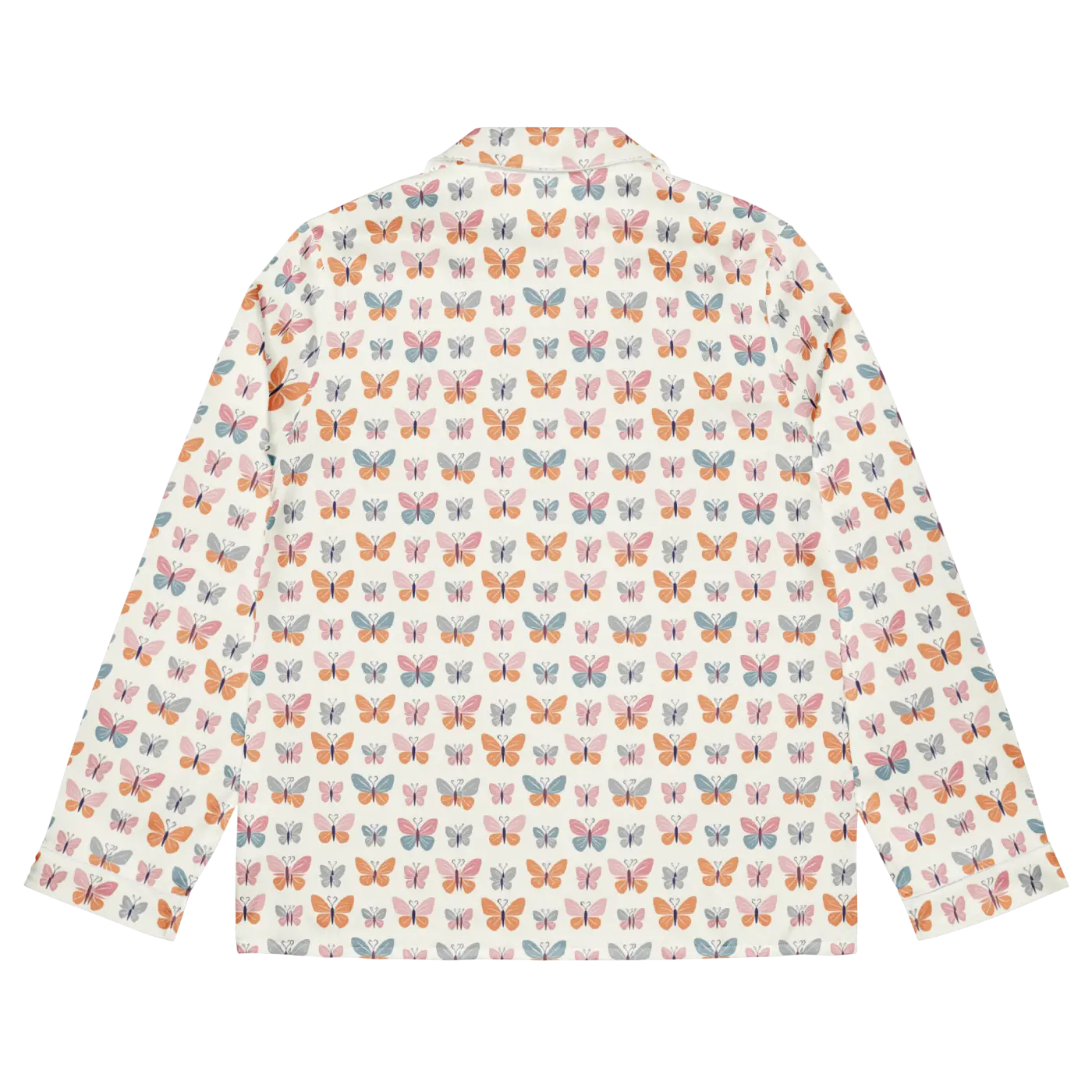 Silky Butterfly Long Sleeve Pajama - Soft Loungewear - DipaliZ