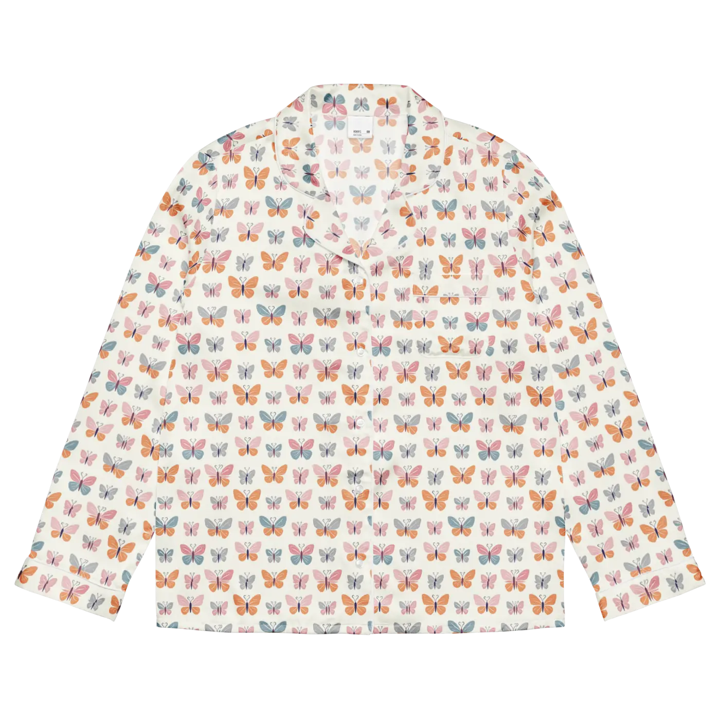 Silky Butterfly Long Sleeve Pajama - Soft Loungewear - DipaliZ