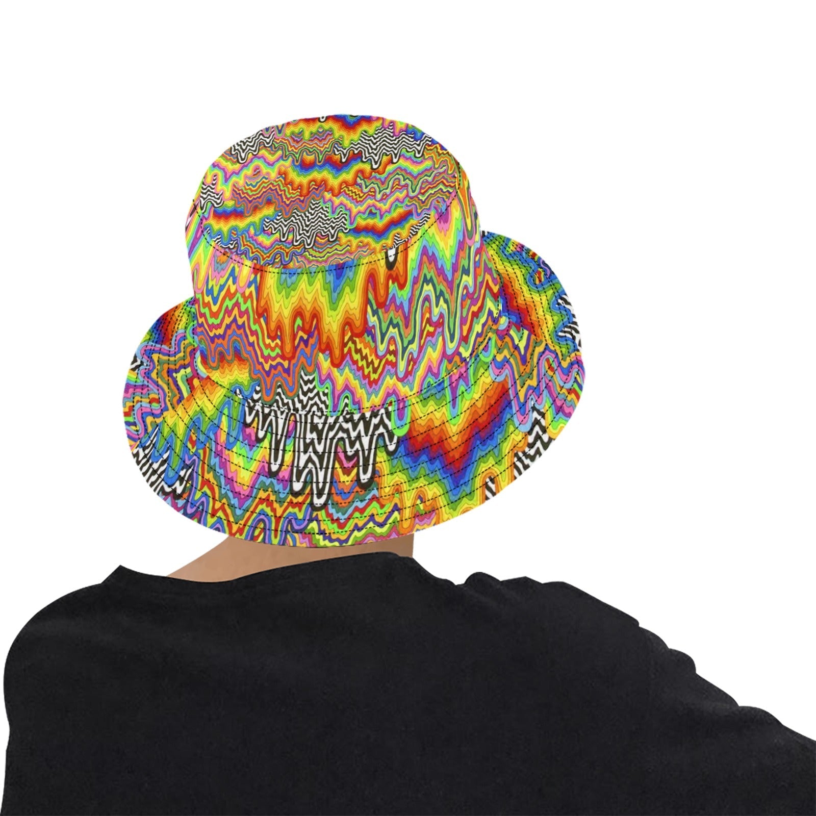 Brain Melt Drippy Rainbow Psychedelic Unisex Summer Bucket Hat