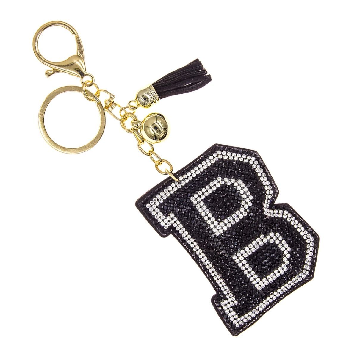 Keychain Bag Charm Black Stylish Accessory