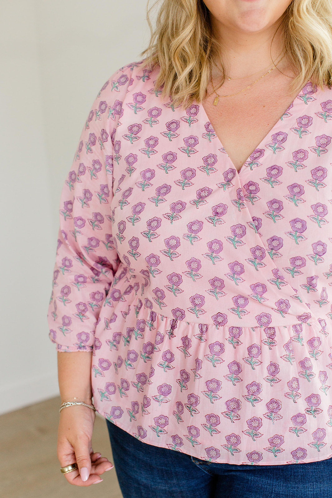 The Frances Top in Blush Haze