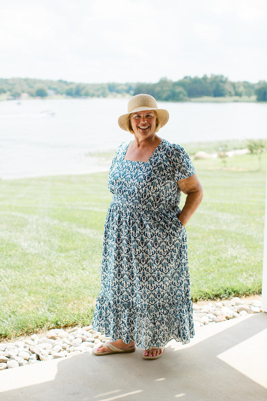 Navy Trellis - Dress