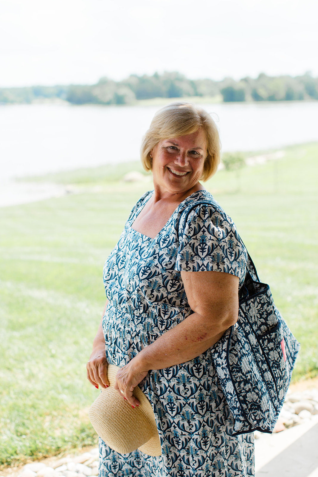 Navy Trellis - Dress