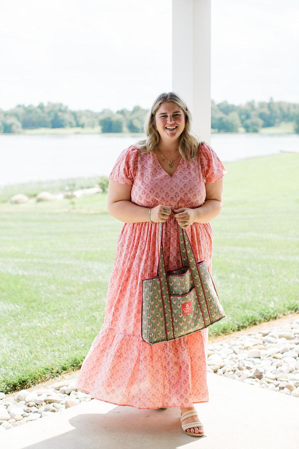 The Sarah in Peach Cobbler - Dress