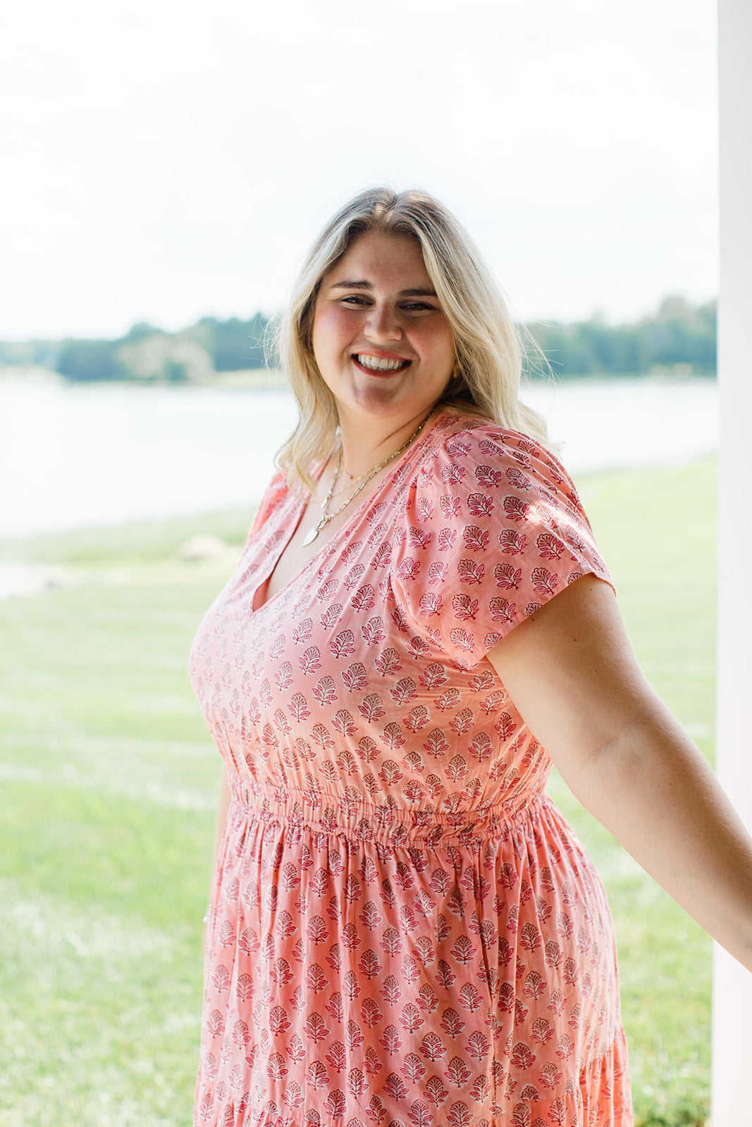 The Sarah in Peach Cobbler - Dress