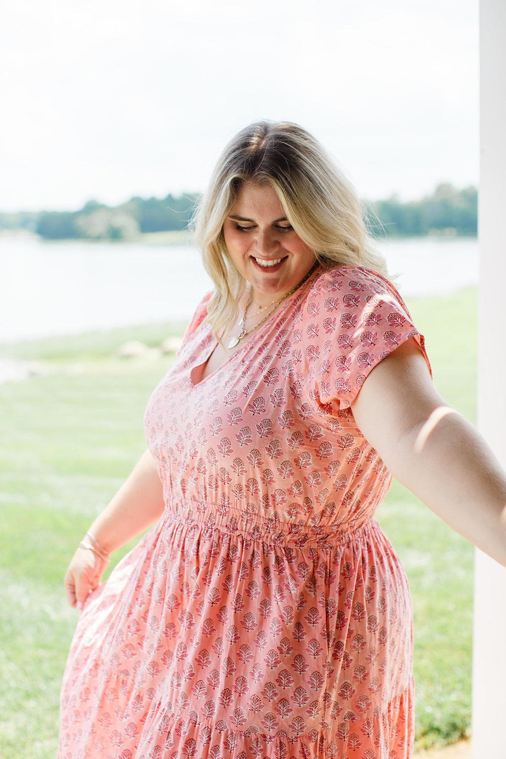 The Sarah in Peach Cobbler - Dress