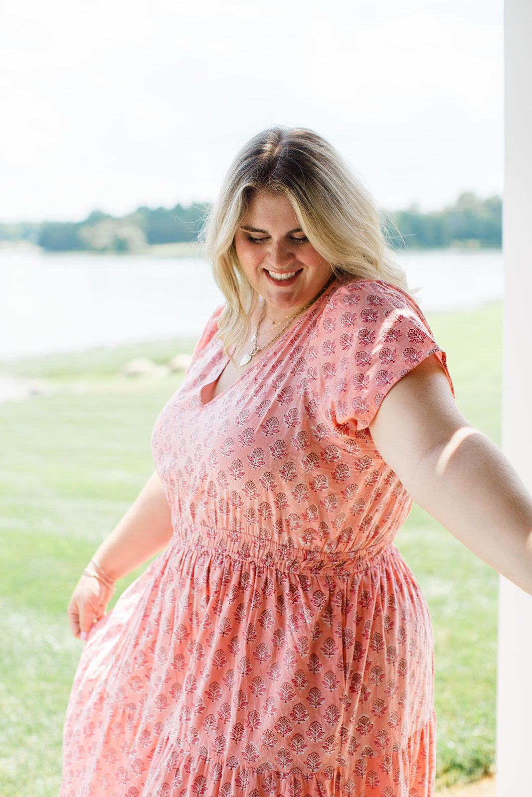 The Sarah in Peach Cobbler - Dress