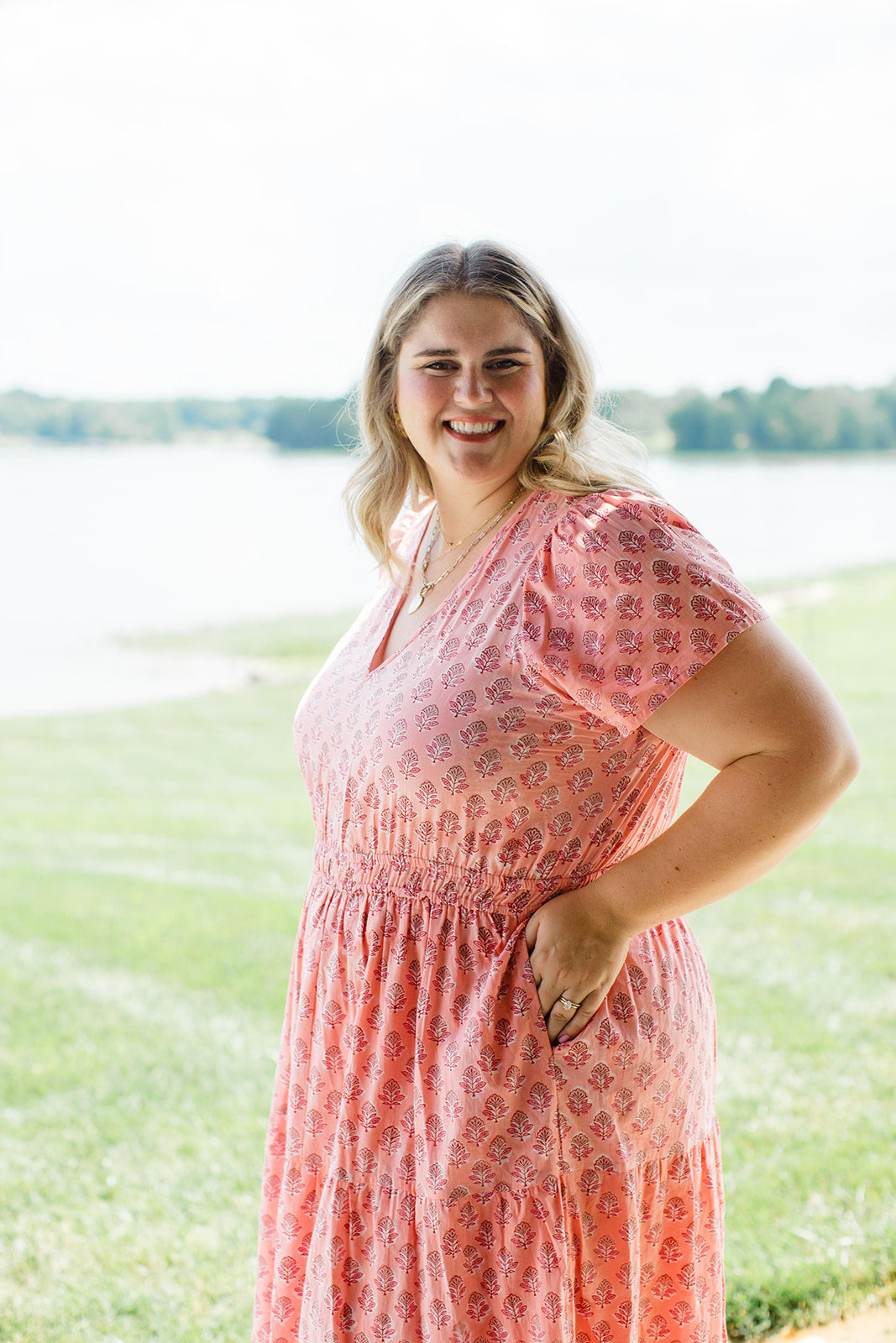 The Sarah in Peach Cobbler - Dress