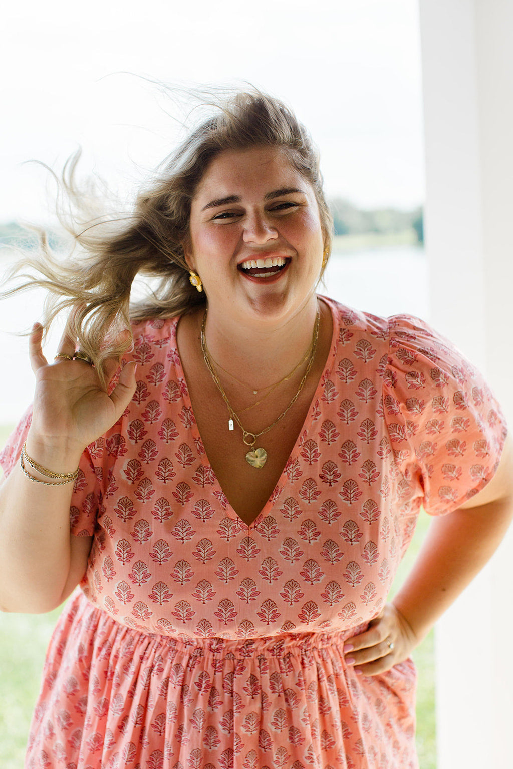 The Sarah in Peach Cobbler - Dress