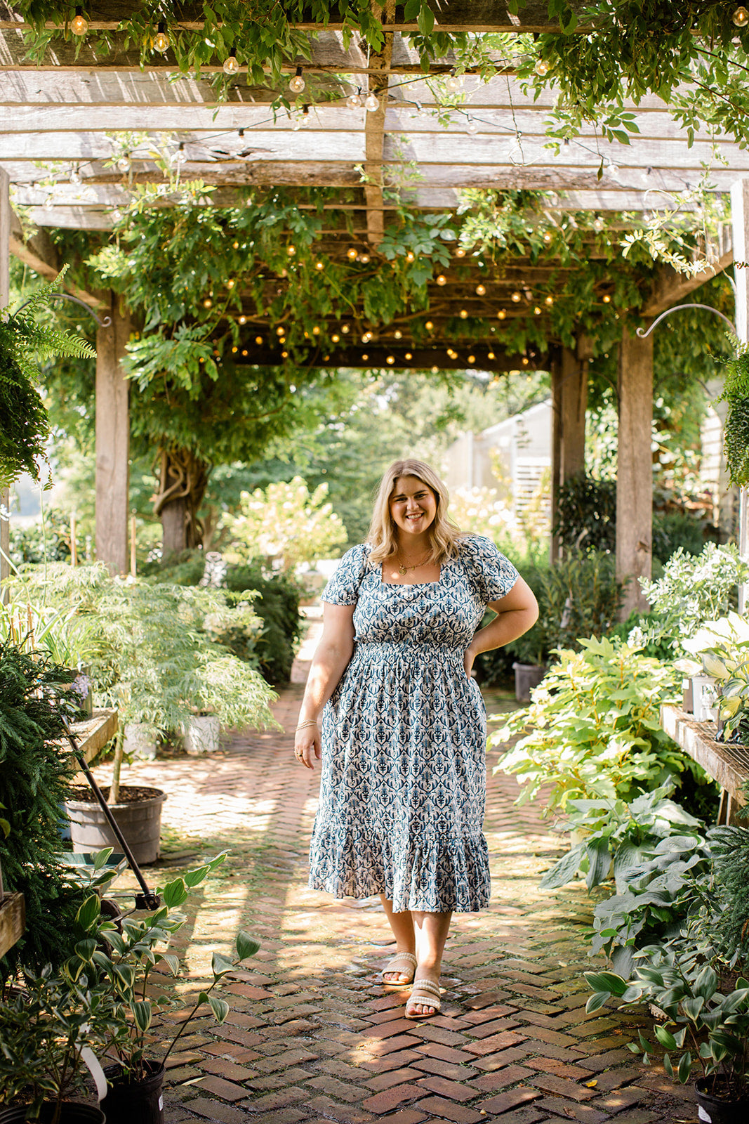 Navy Trellis - Dress