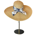 CC Logo Camellia Noir Perfect Straw Sun Hat