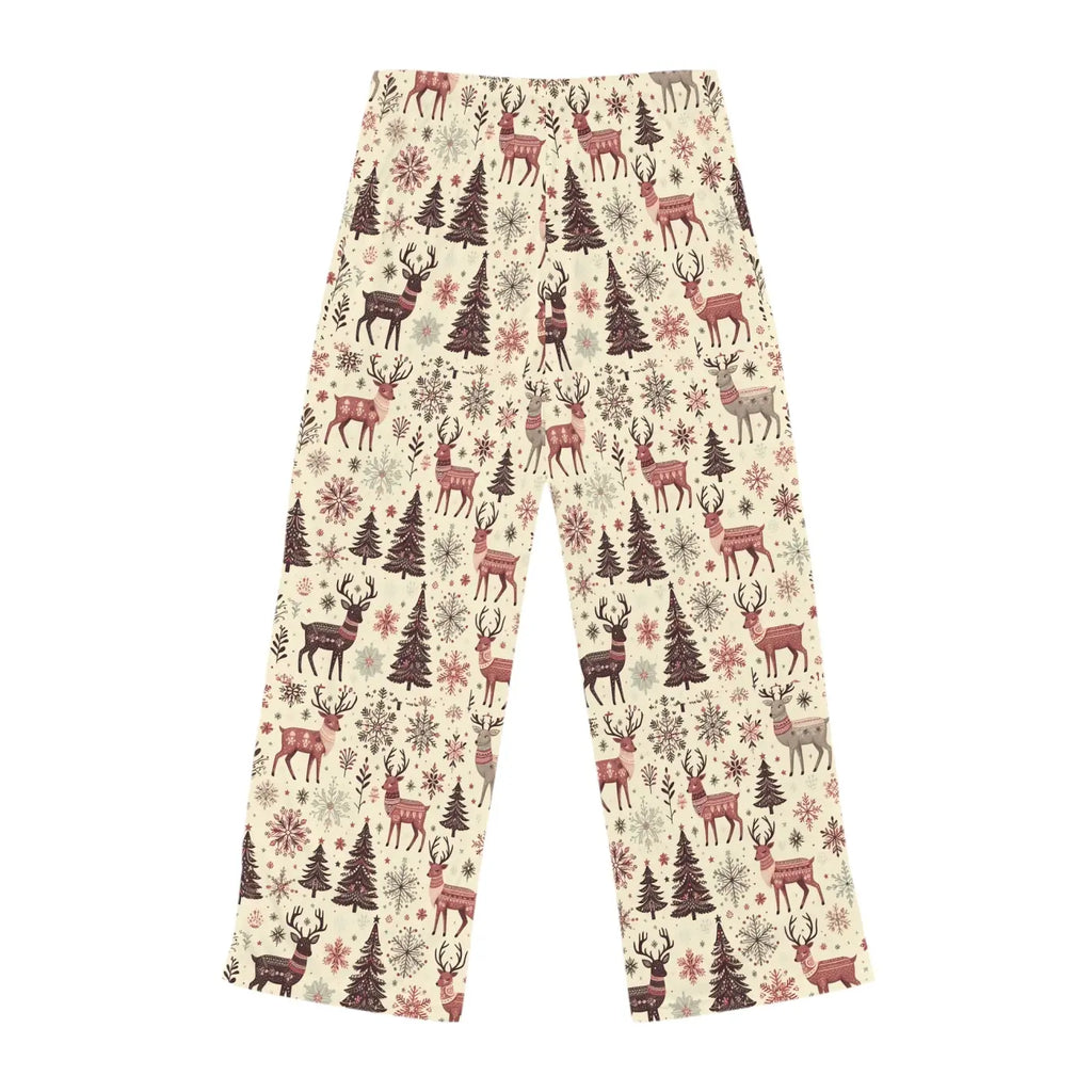 Christmas tree and reindeer pattern, Women's Pajama Pants (AOP)