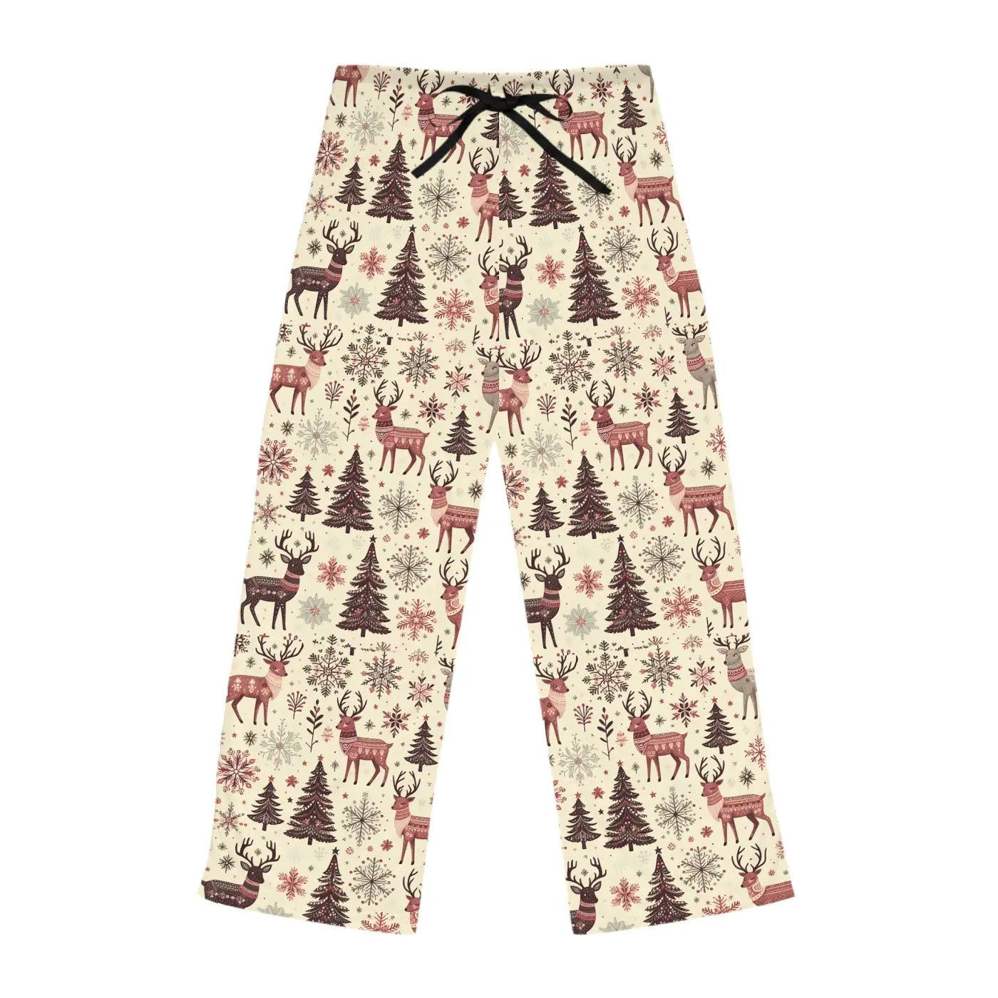 Christmas tree and reindeer pattern, Women's Pajama Pants (AOP)