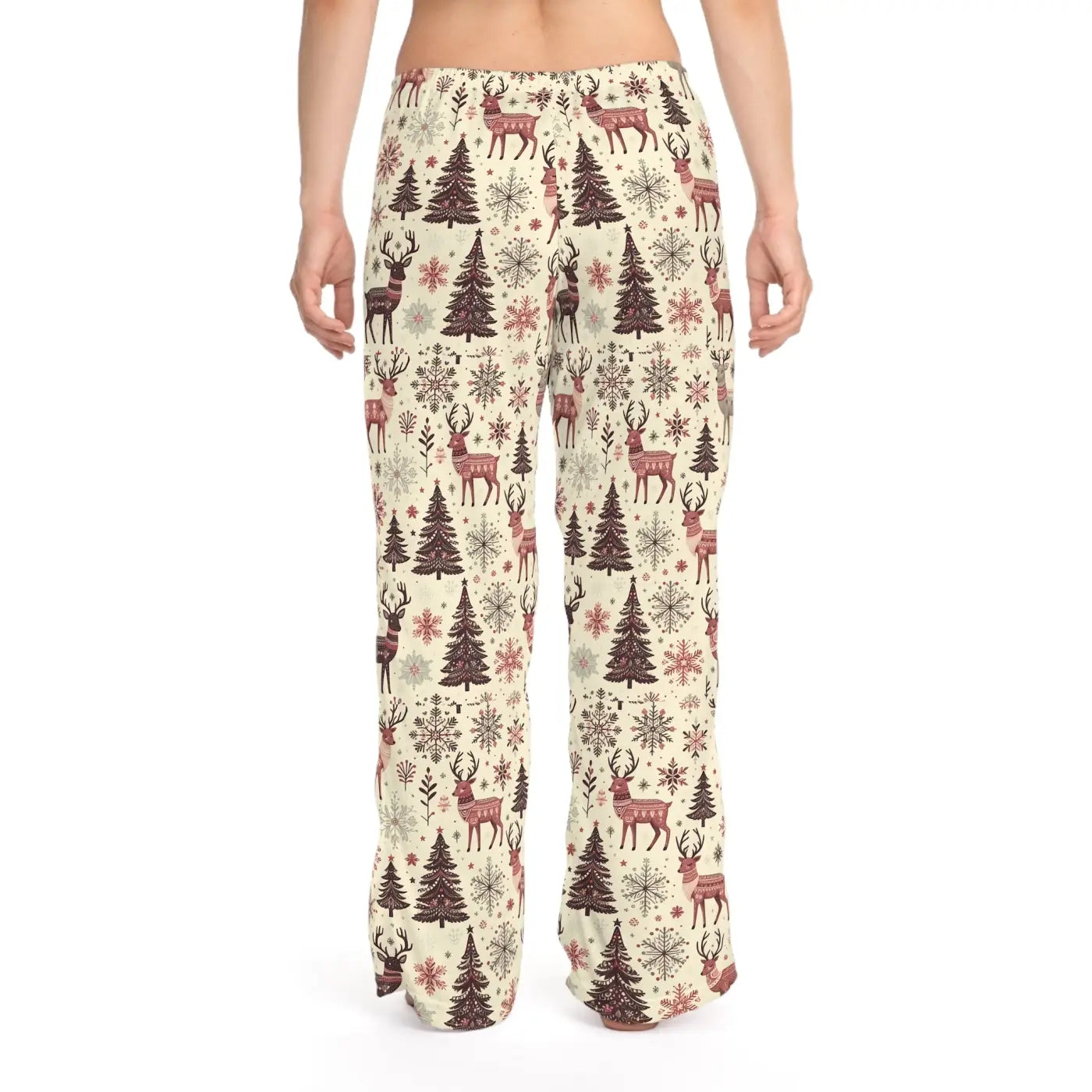 Christmas tree and reindeer pattern, Women's Pajama Pants (AOP)