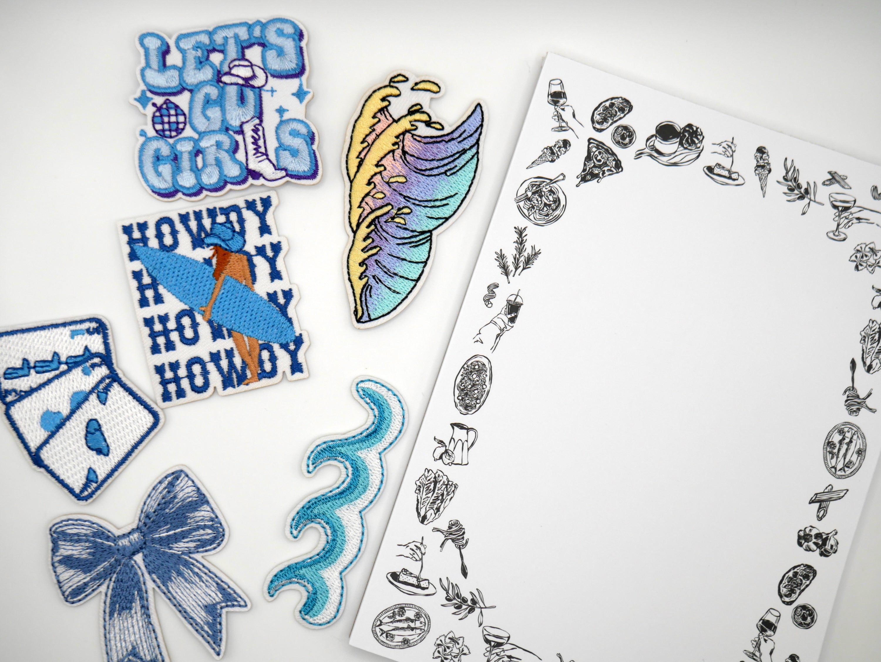 Coastal Cowgirl Iron-On Embroidered Patch Pack (Set of 5)