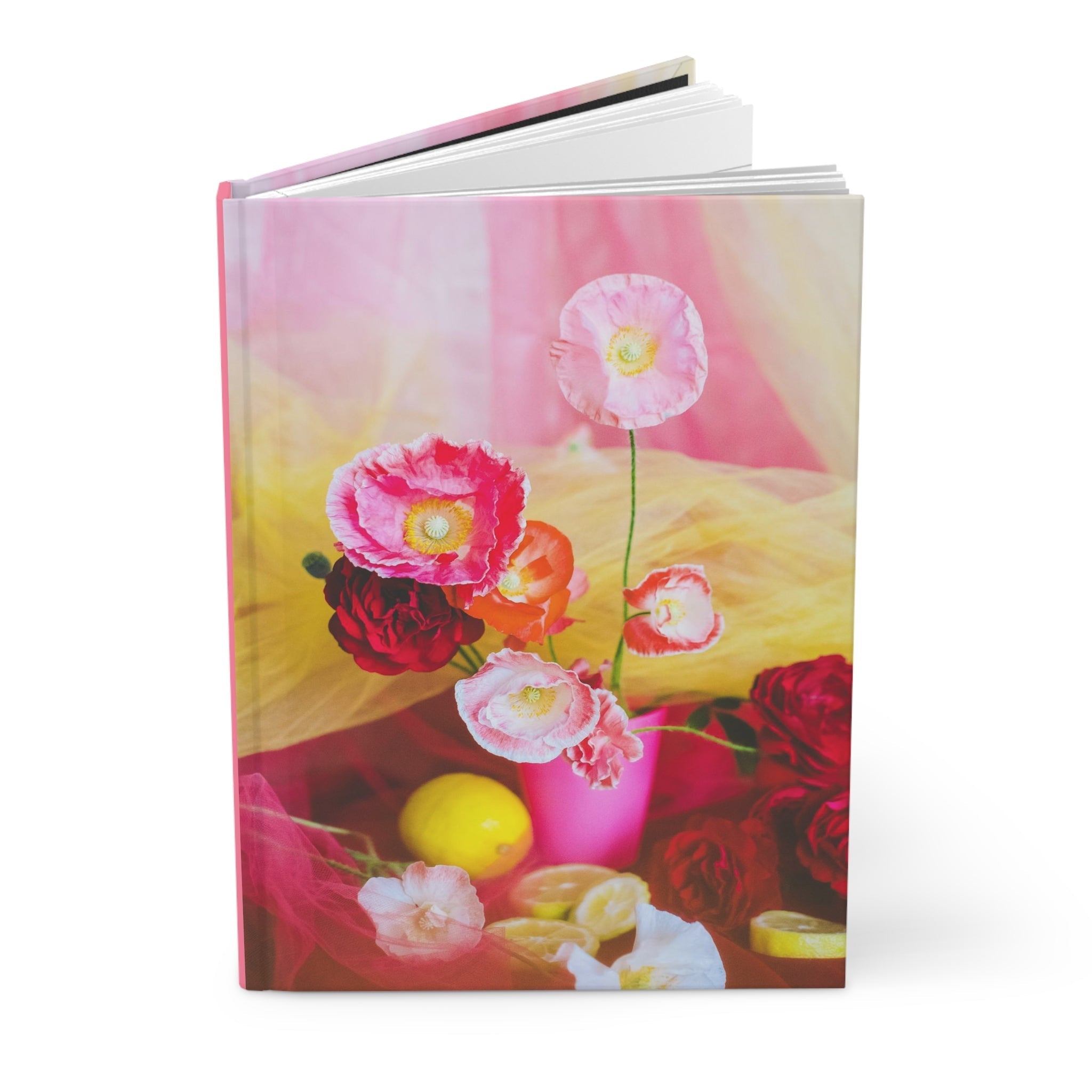 Colorful Aesthetic Flower Notebook: Hardcover Notebook with Photo Cover of Cute Backyard Flowers