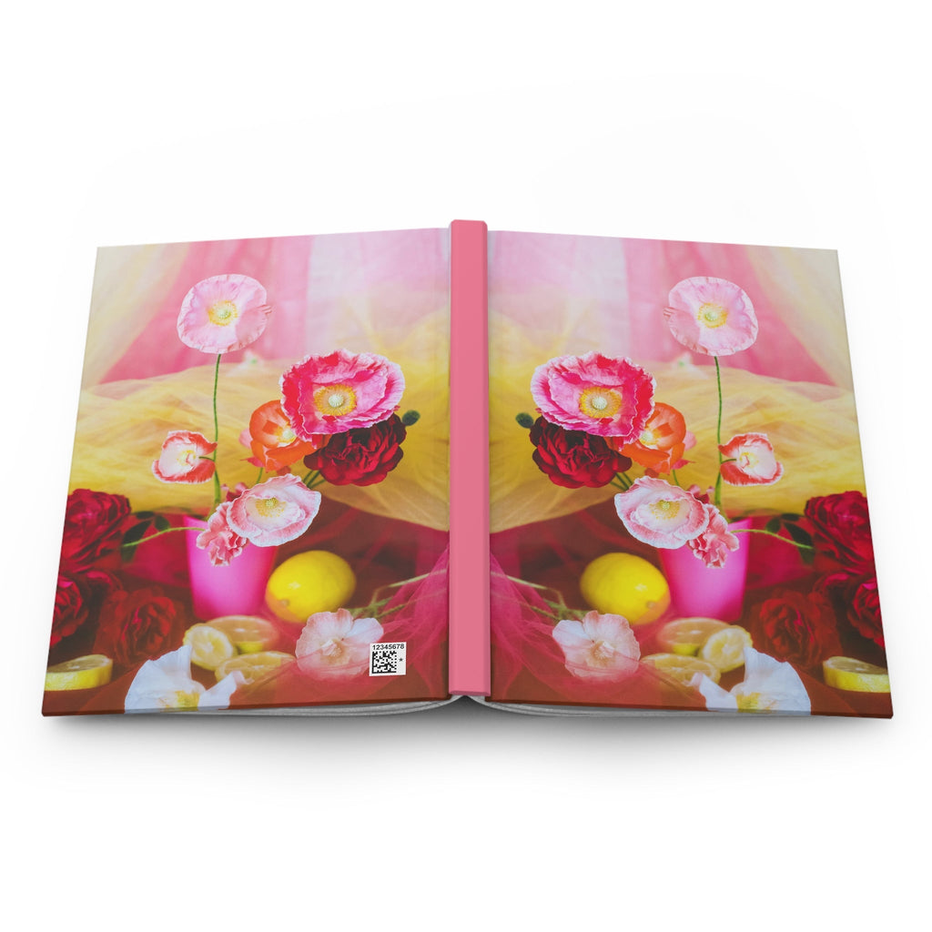 Colorful Aesthetic Flower Notebook: Hardcover Notebook with Photo Cover of Cute Backyard Flowers