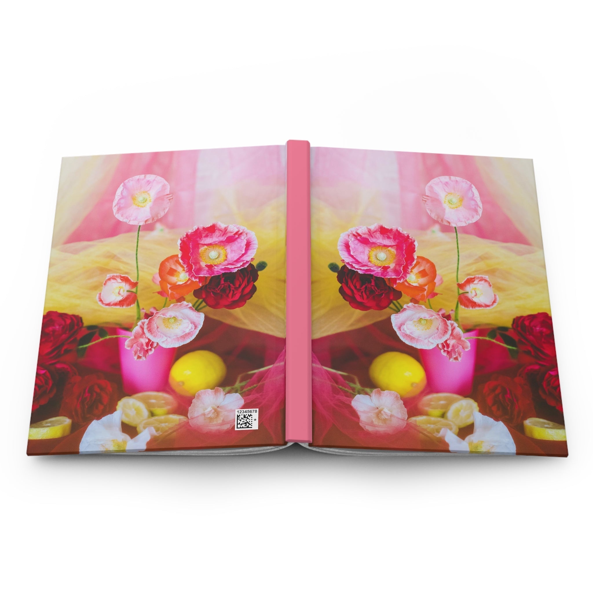 Colorful Aesthetic Flower Notebook: Hardcover Notebook with Photo Cover of Cute Backyard Flowers