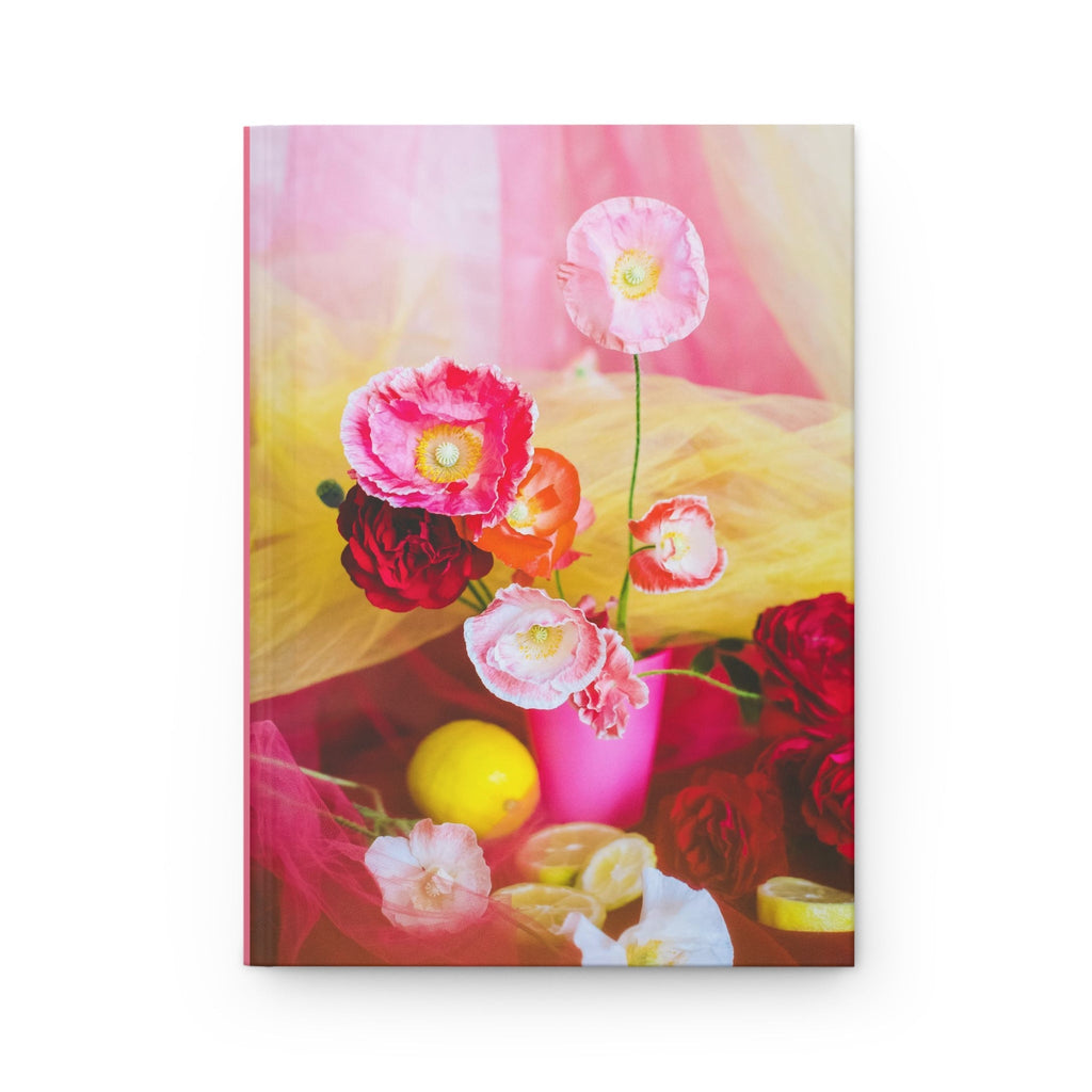 Colorful Aesthetic Flower Notebook: Hardcover Notebook with Photo Cover of Cute Backyard Flowers