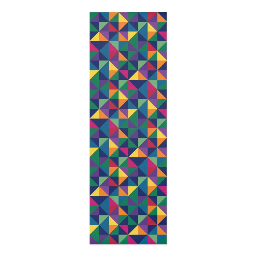 Colorful Geometric Foam Yoga Mat - Triangle Design - Dipaliz