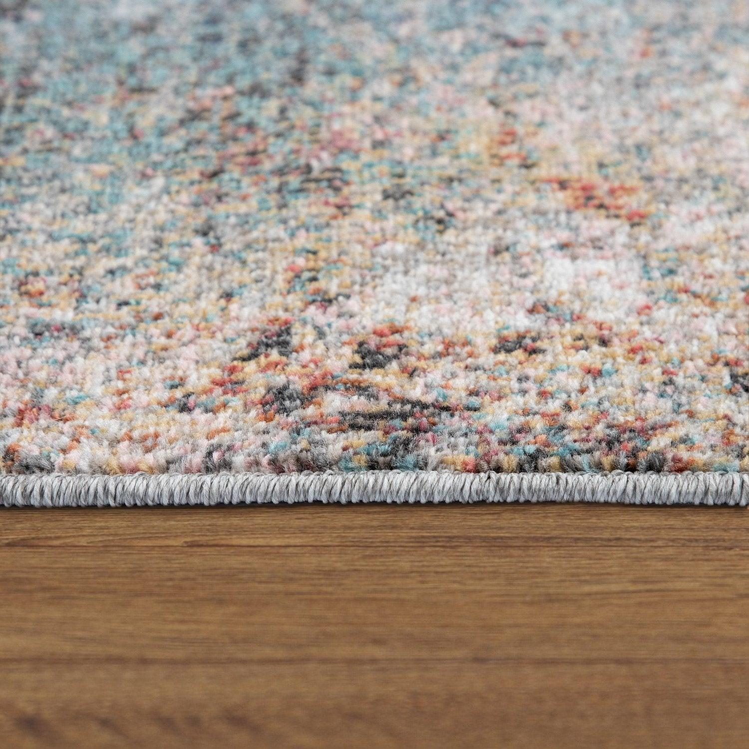 Colourful Indoor & Outdoor Rug For Patio Used Look