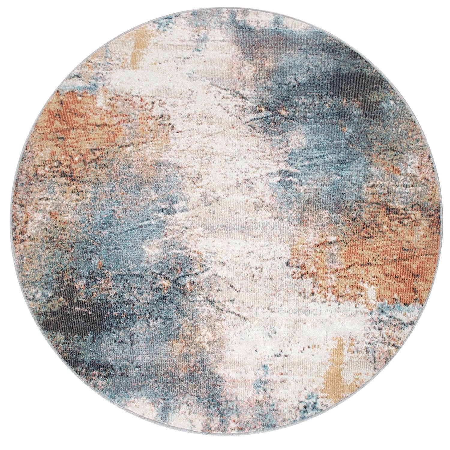 Colourful Indoor & Outdoor Rug For Patio Used Look