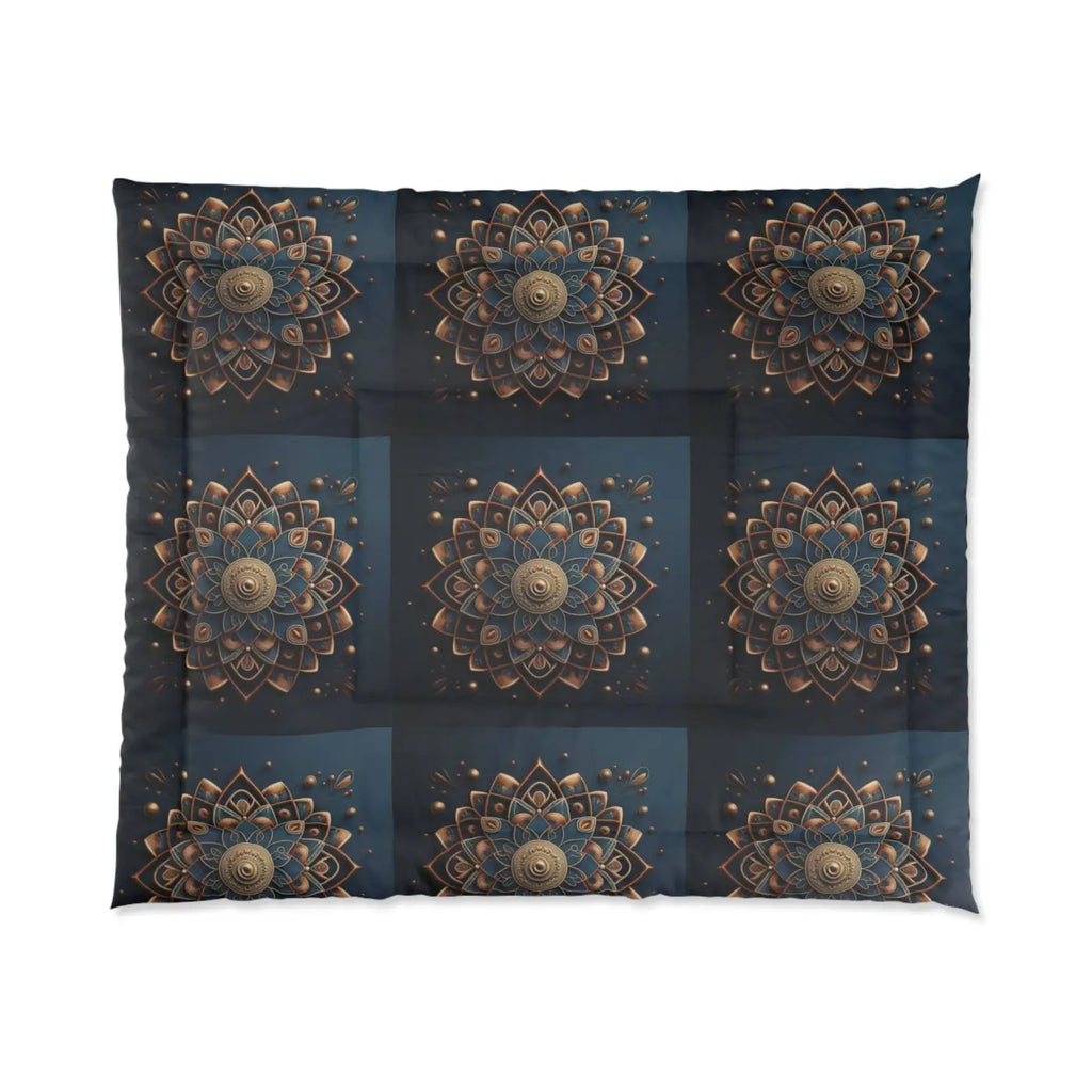 Cozy Geometric Pattern Comforter - Mandal Design - DipaliZ