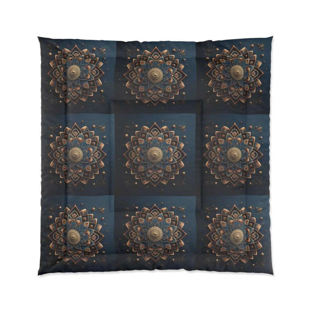 Cozy Geometric Pattern Comforter - Mandal Design - DipaliZ