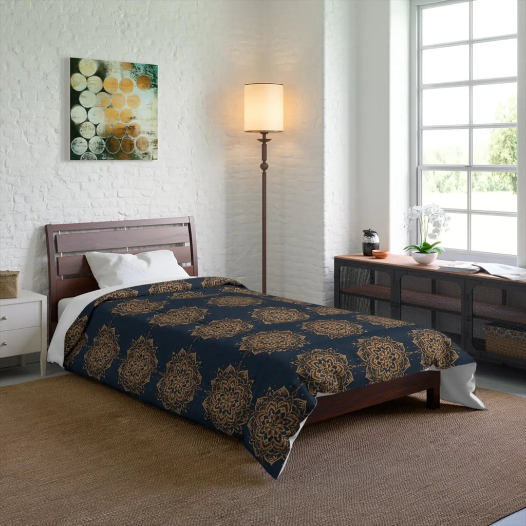 Mandal Geometric Comforter - Cozy Pattern Bedding - DipaliZ